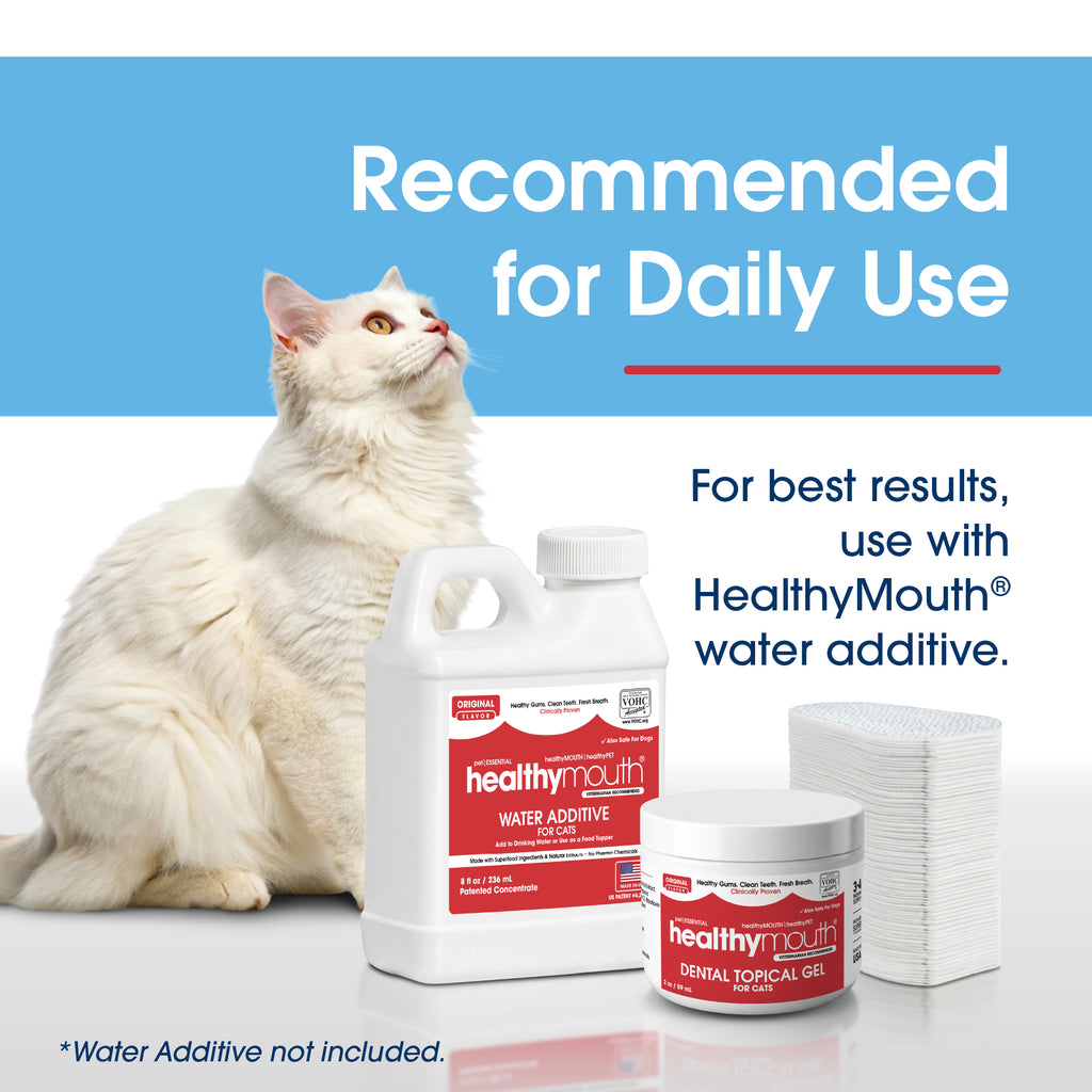 HealthyMouth® Dental Finger Wipes with Dental Topical Gel For Cats