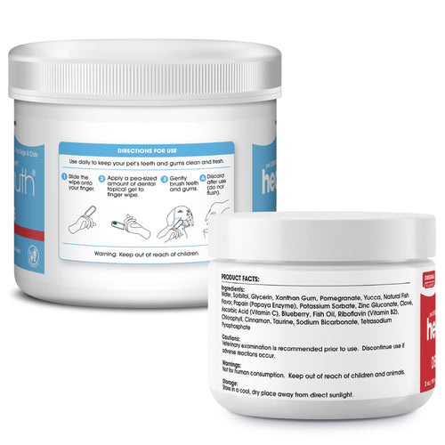HealthyMouth® Dental Finger Wipes with Dental Topical Gel For Cats