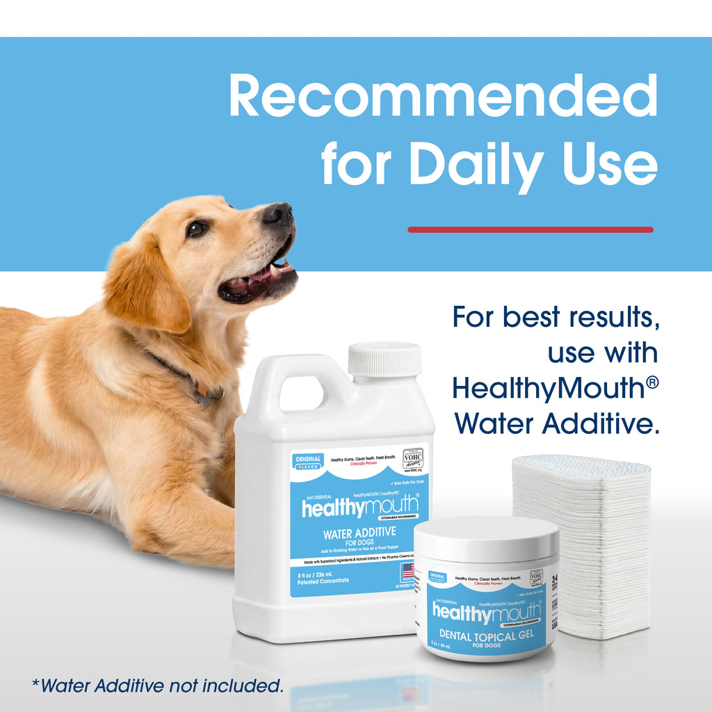 HealthyMouth® Dental Finger Wipes with Dental Topical Gel For Dogs