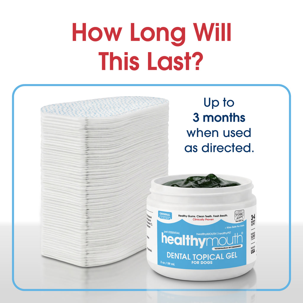 HealthyMouth® Dental Finger Wipes with Dental Topical Gel For Dogs