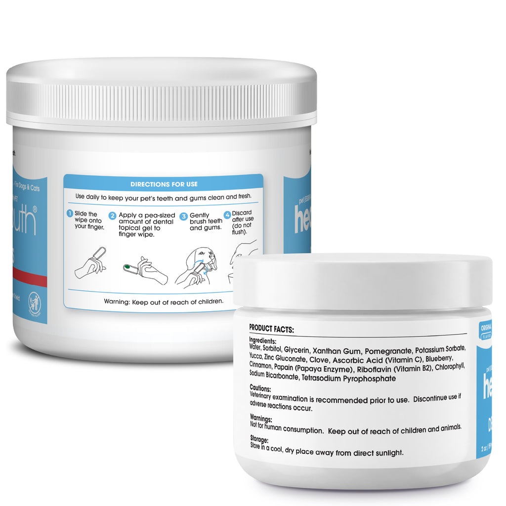 HealthyMouth® Dental Finger Wipes with Dental Topical Gel For Dogs