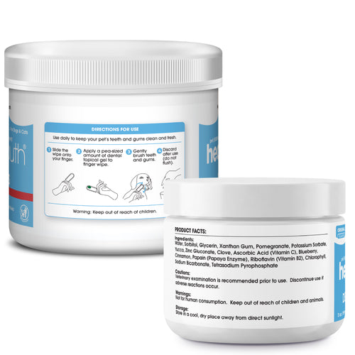 HealthyMouth® Dental Finger Wipes with Dental Topical Gel For Dogs