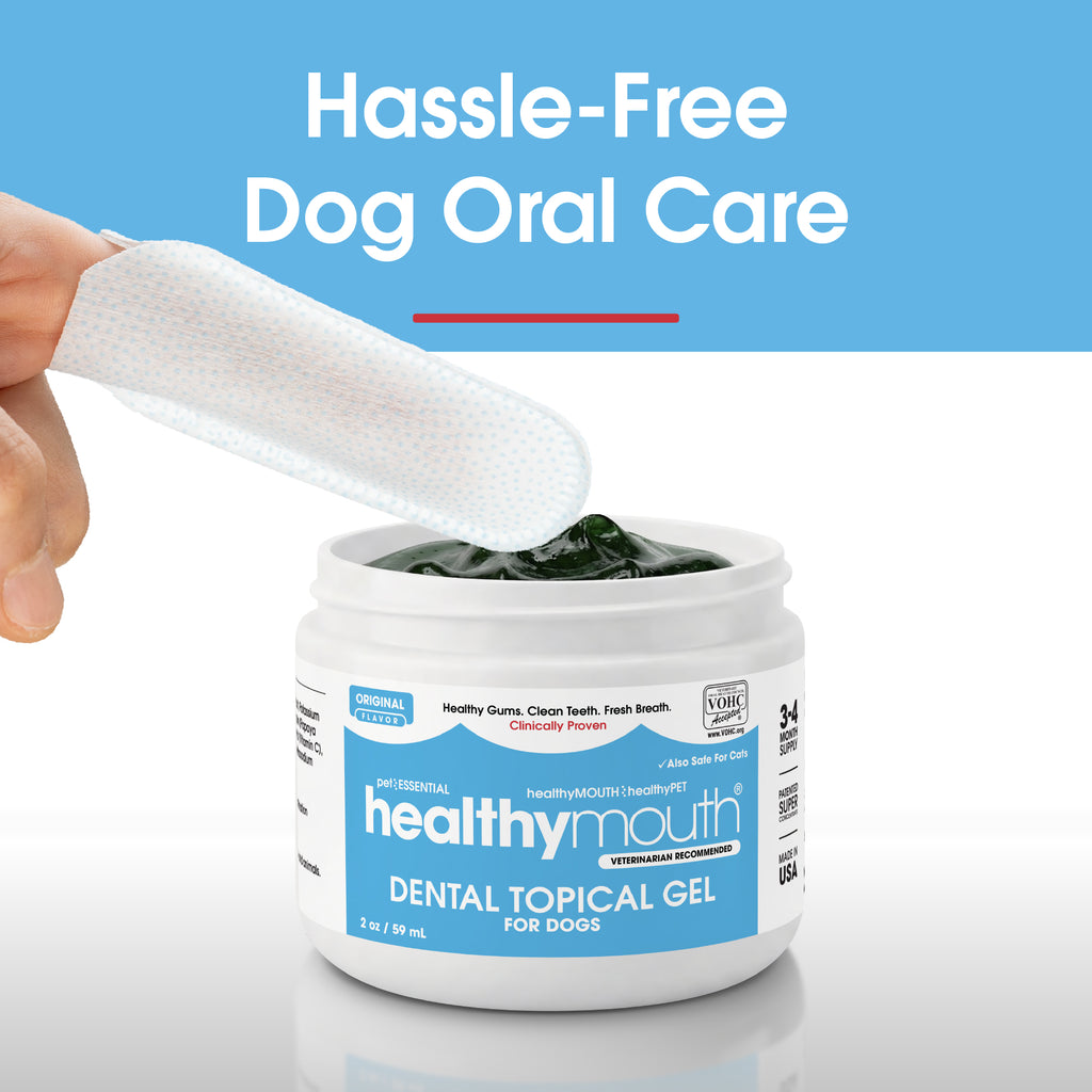 HealthyMouth® Dental Finger Wipes with Dental Topical Gel For Dogs