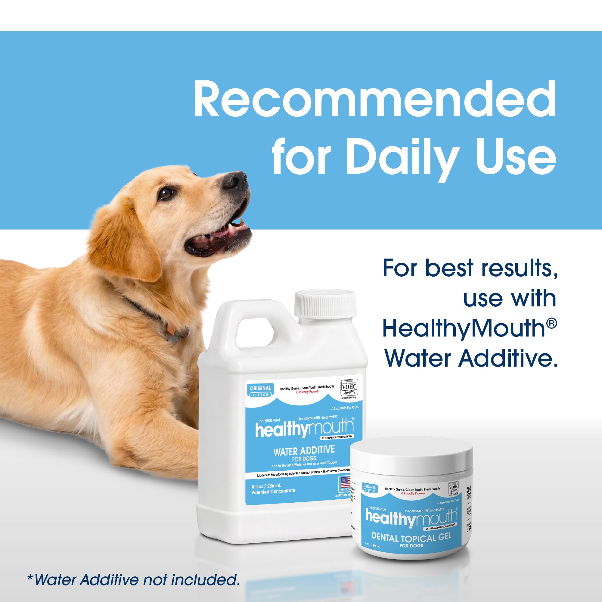 HealthyMouth® Dental Topical Gel For Dogs (Clinically Proven, VOHC Accepted)