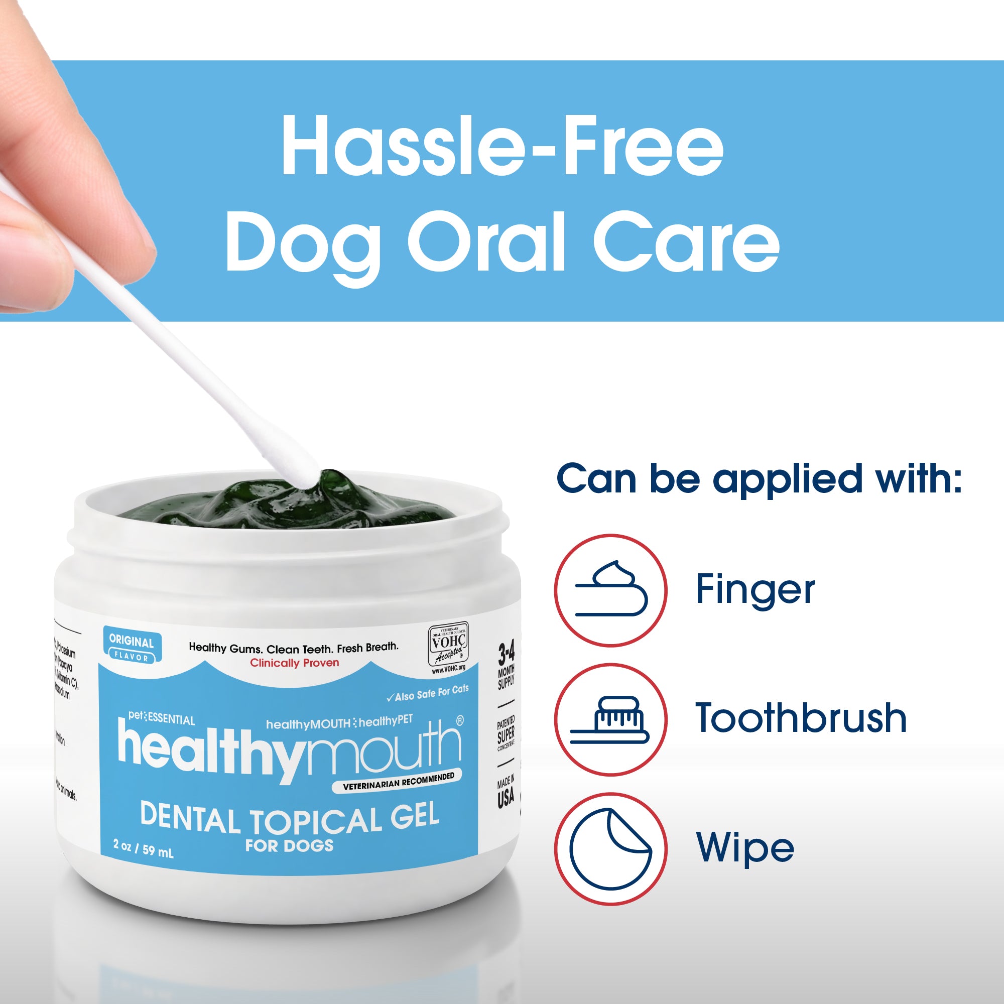 HealthyMouth® Dental Topical Gel For Dogs (Clinically Proven, VOHC Accepted)