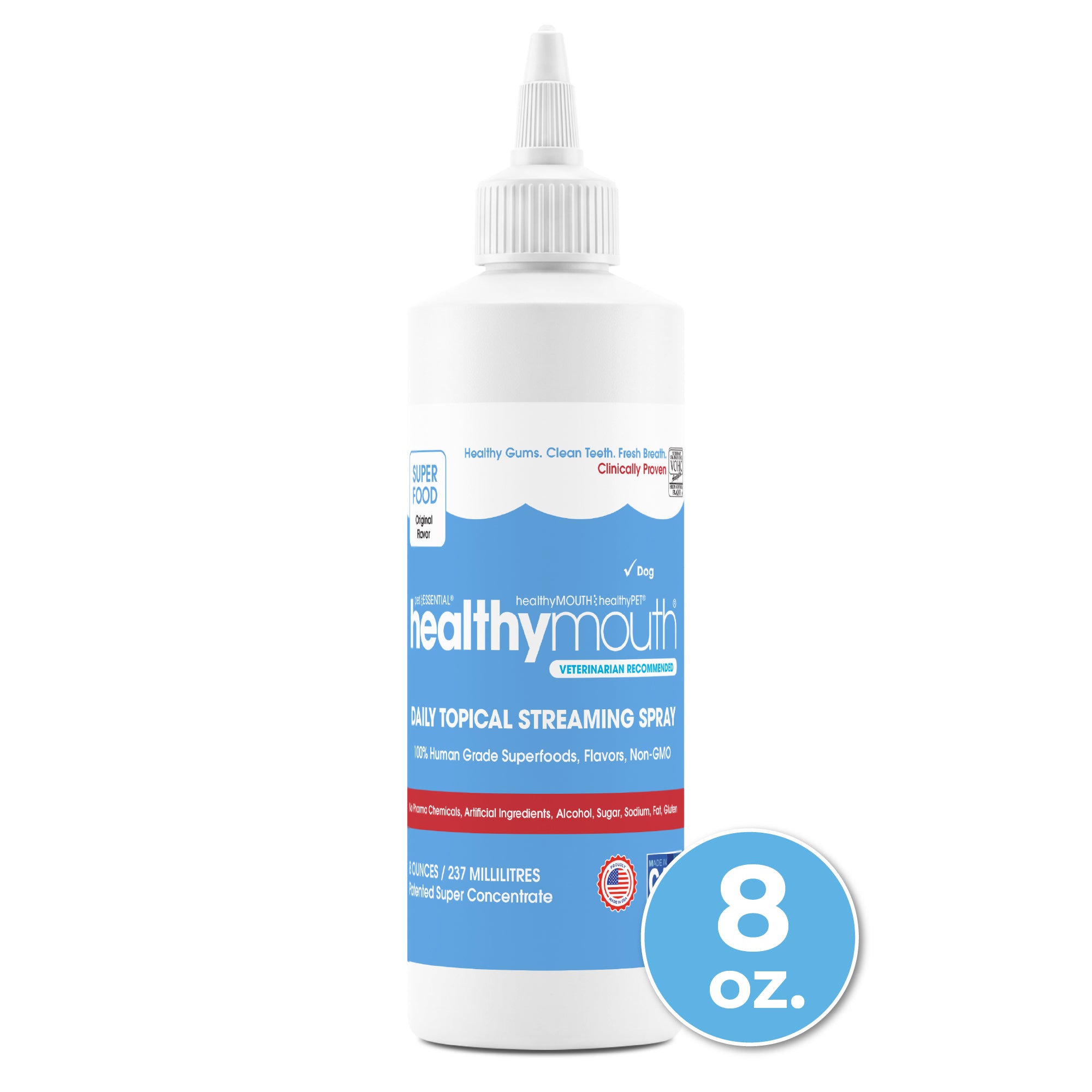 HealthyMouth® Dental Topical Spray For Dogs (Clinically Proven, VOHC Accepted)