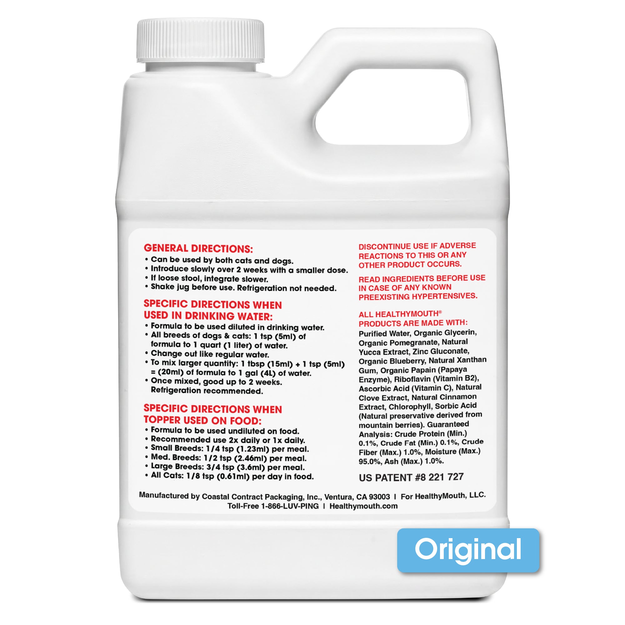 HealthyMouth® Water Additive for Dogs (8 oz) Clinically Proven, VOHC® Accepted