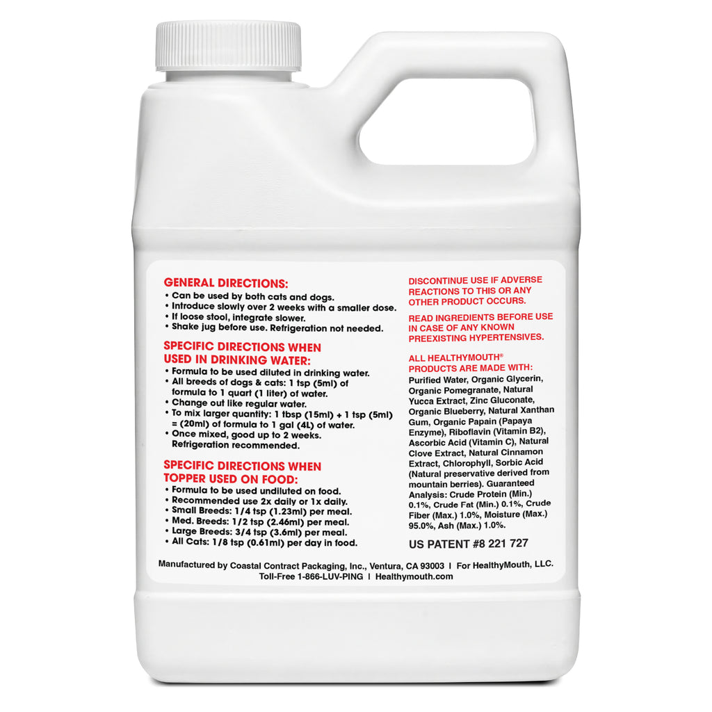 HealthyMouth® Water Additive For Dogs (Clinically Proven, VOHC Accepted)