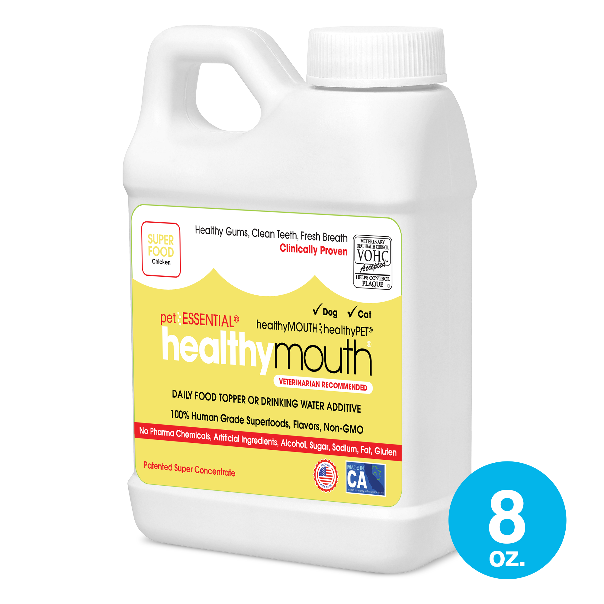 HealthyMouth® Water Additive for Dogs (8 oz) Clinically Proven, VOHC® Accepted