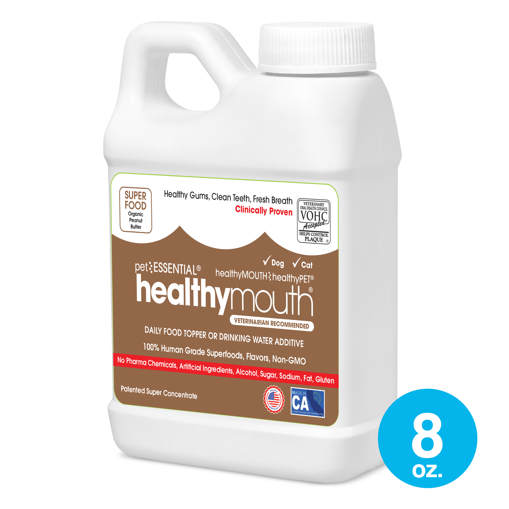 HealthyMouth® Water Additive for Dogs (8 oz) Clinically Proven, VOHC® Accepted