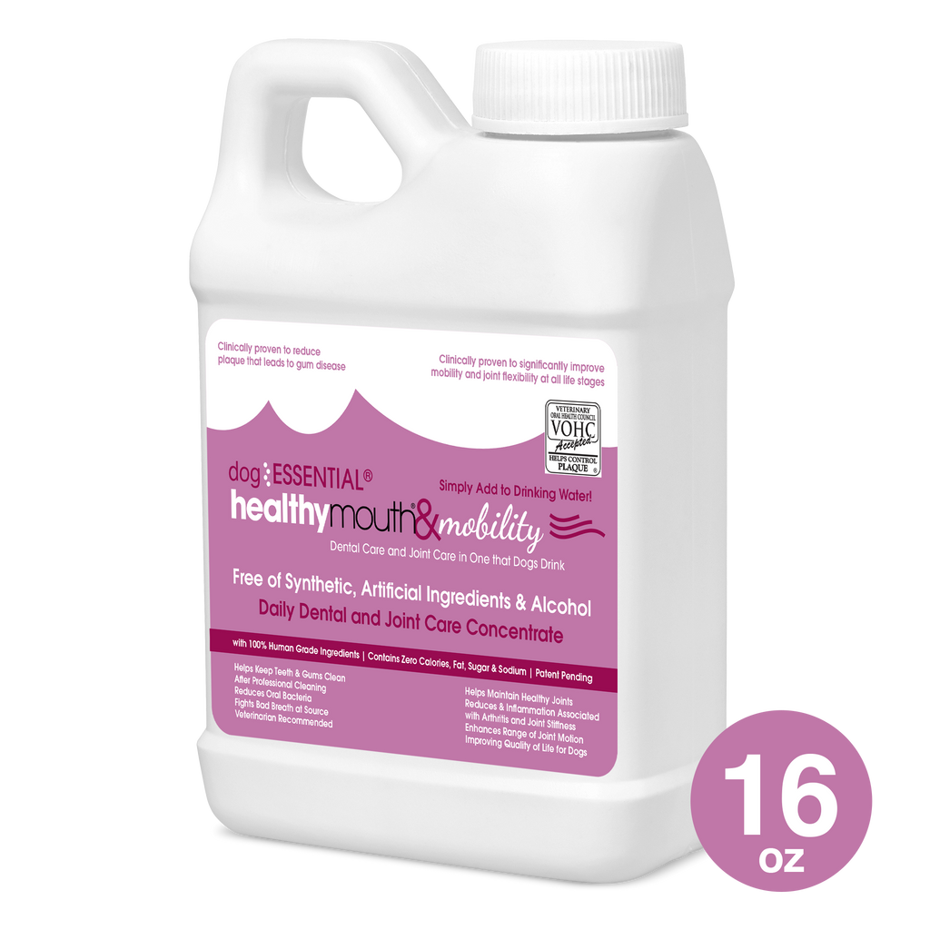 HealthyMouth® Mobility Water Additive for Dogs (16 oz) Clinically Proven, VOHC® Accepted