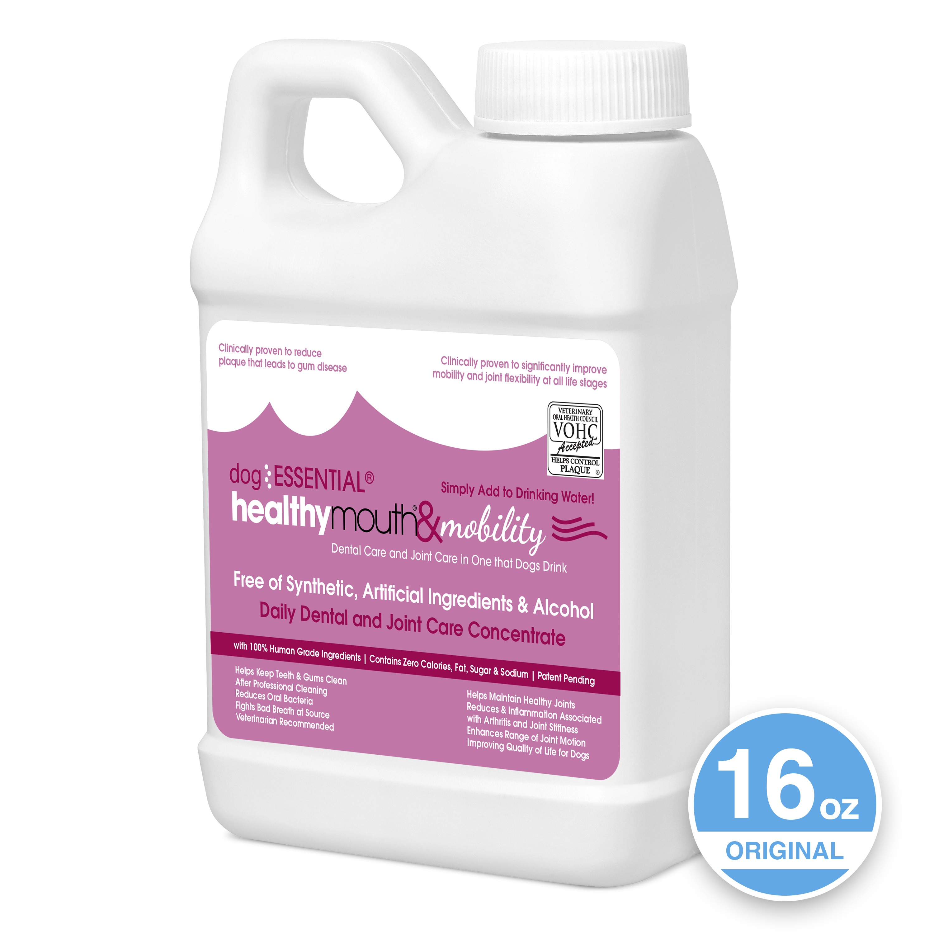 HealthyMouth® Mobility Water Additive for Dogs (16 oz) Clinically Proven, VOHC® Accepted