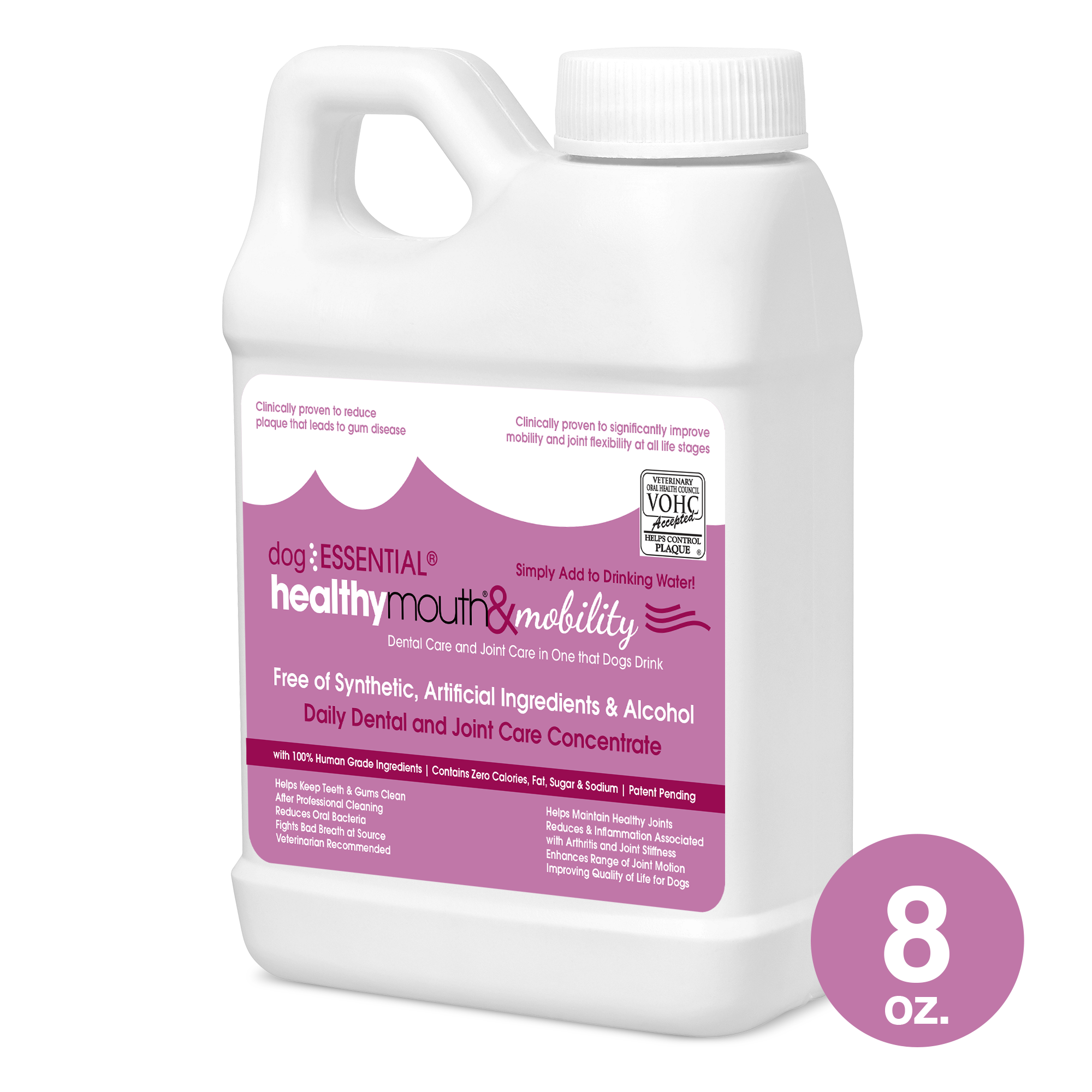 HealthyMouth® Mobility Water Additive for Dogs (8 oz) Clinically Proven, VOHC® Accepted