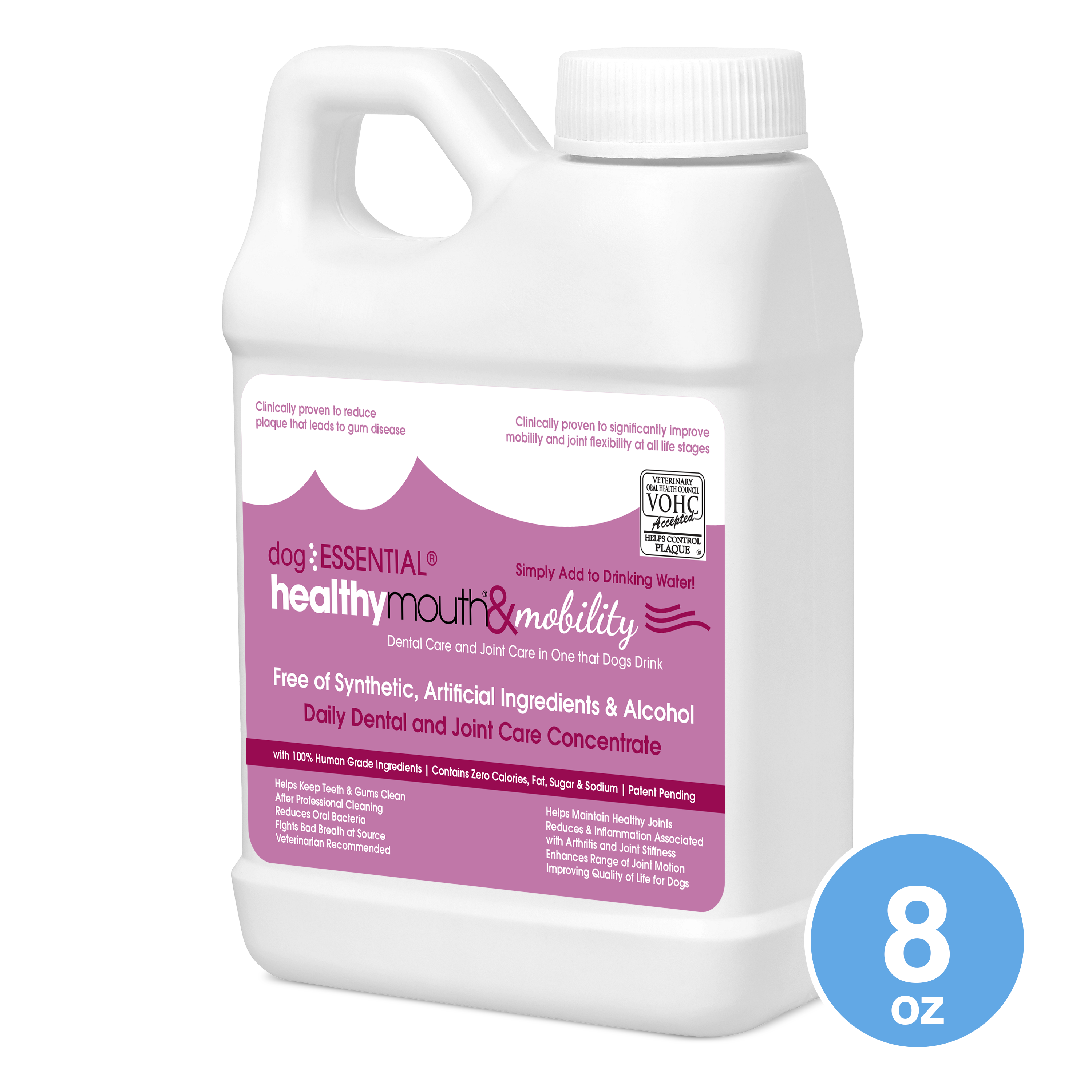 HealthyMouth® Mobility Water Additive for Dogs (8 oz) Clinically Proven, VOHC® Accepted