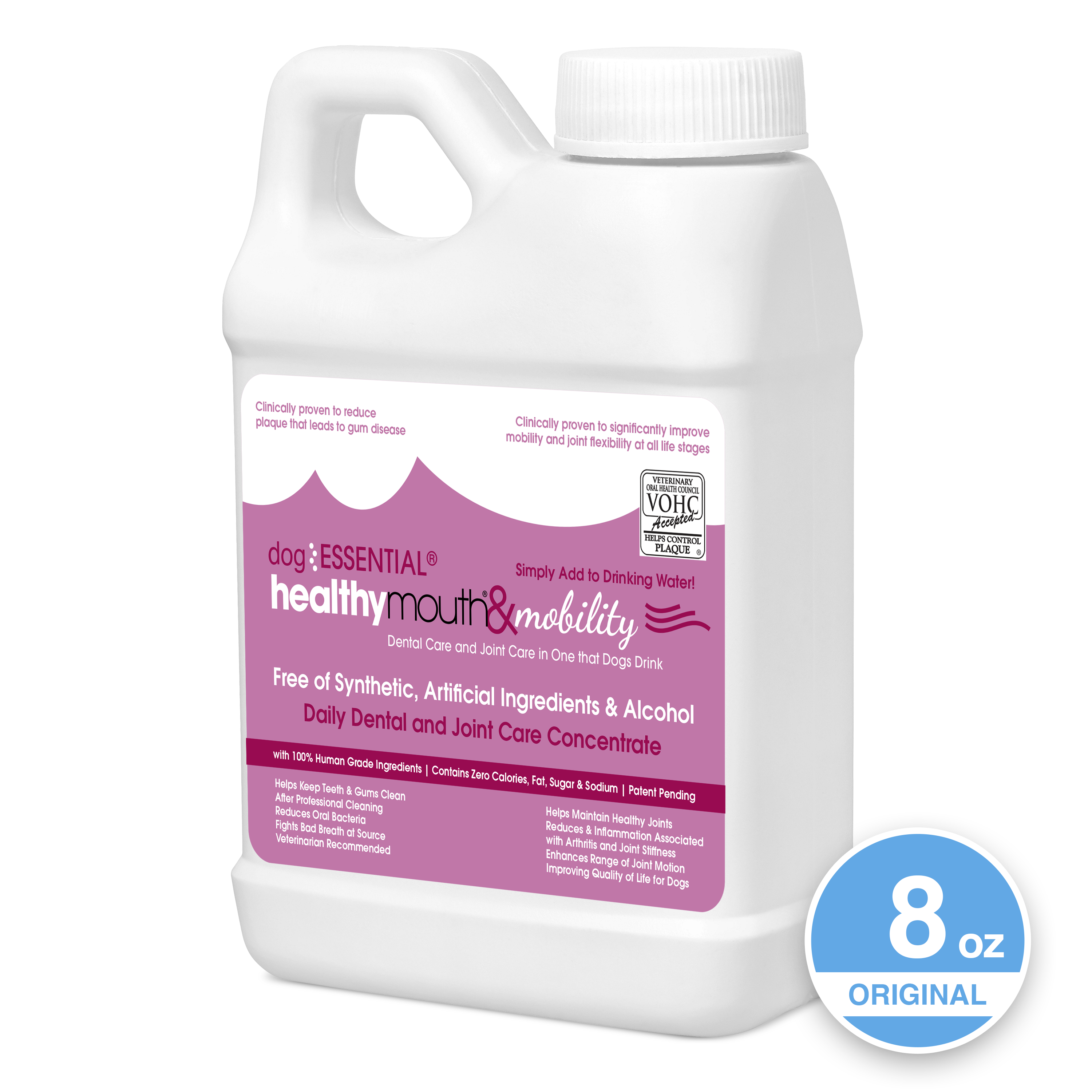 HealthyMouth® Mobility Water Additive for Dogs (8 oz) Clinically Proven, VOHC® Accepted