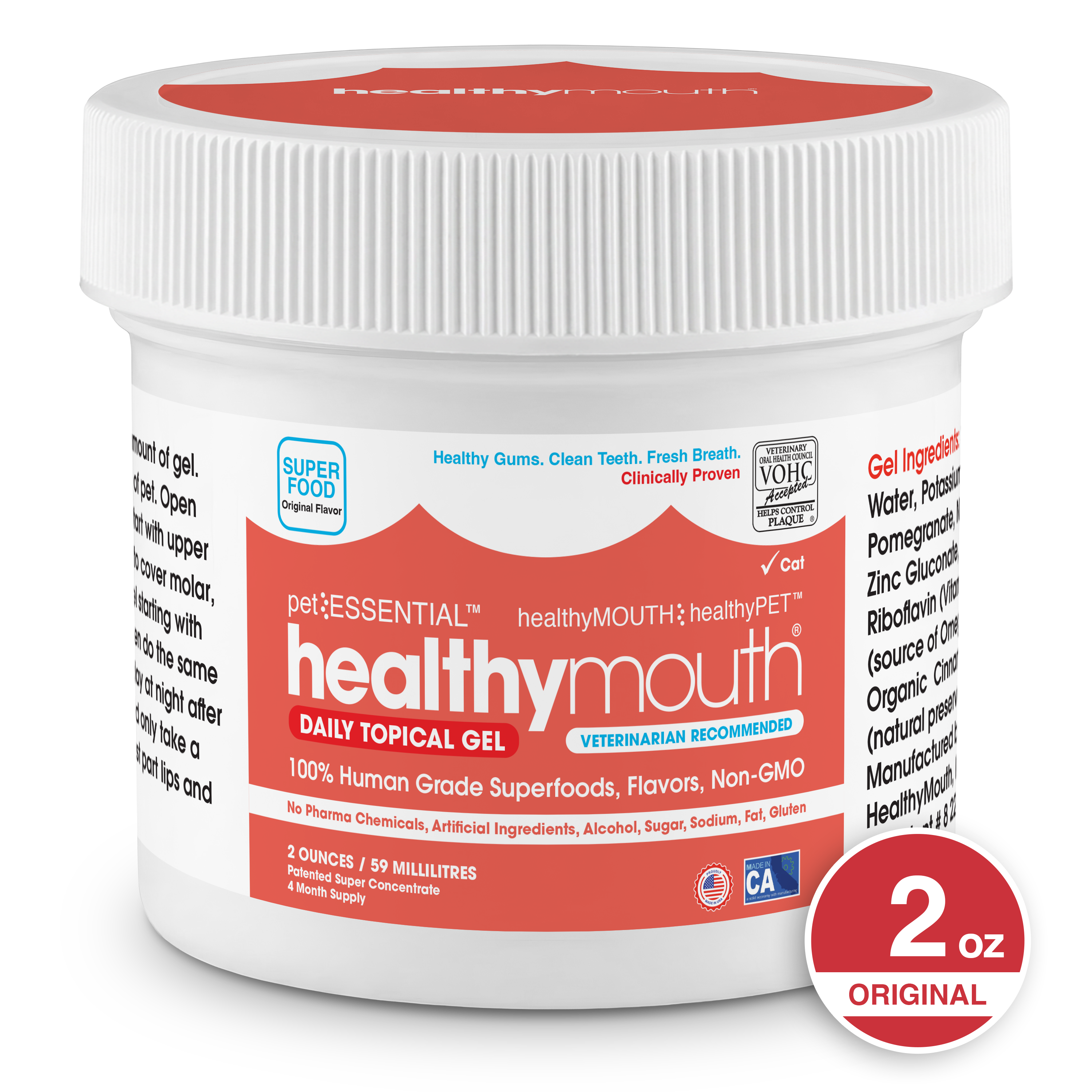 HealthyMouth® Topical Gel for Cats (2 oz) Clinically Proven, VOHC® Accepted