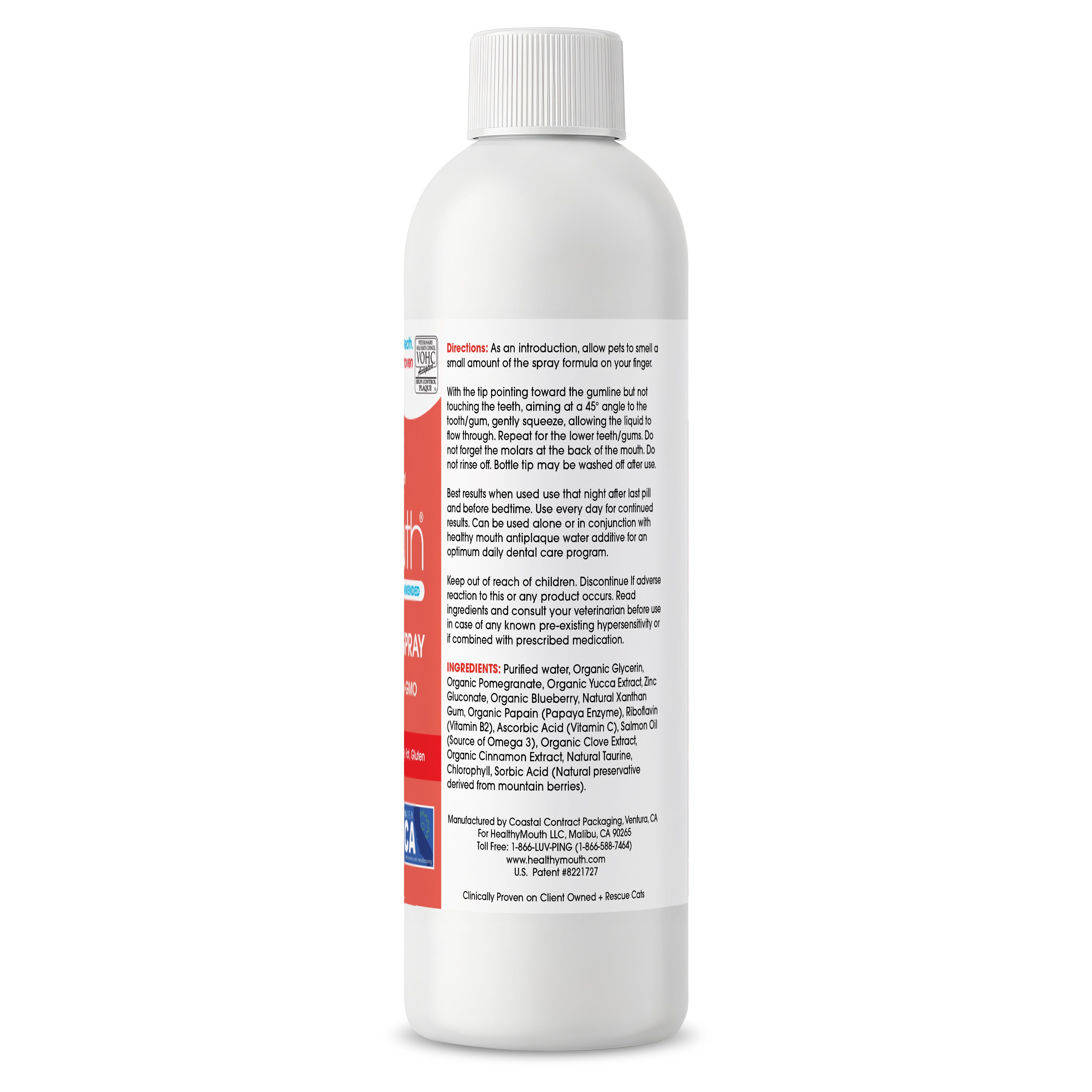 HealthyMouth® Topical Streaming Spray for Cats (8 oz) Clinically Proven, VOHC® Accepted