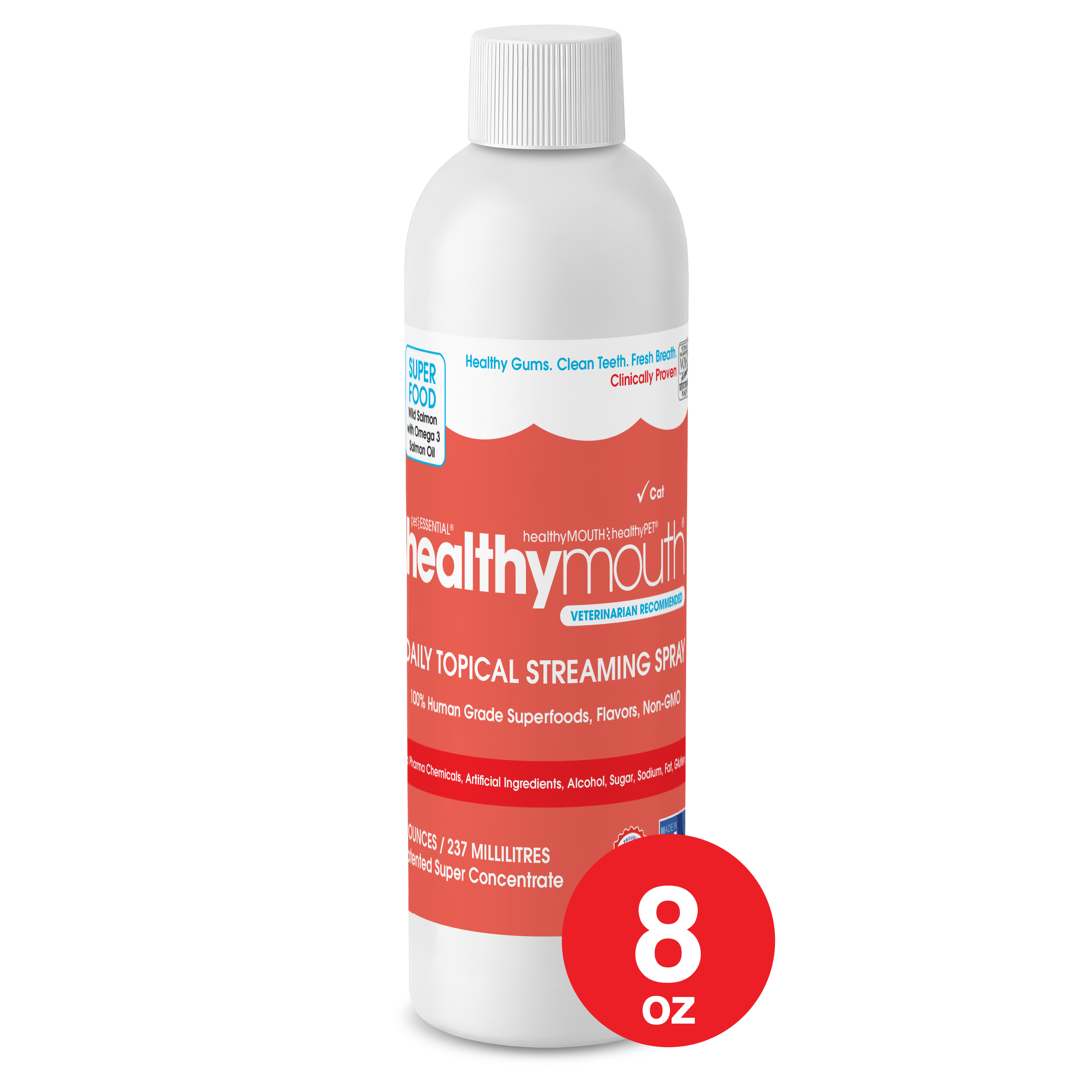HealthyMouth® Topical Spray for Cats (8 oz) Clinically Proven, VOHC® Accepted