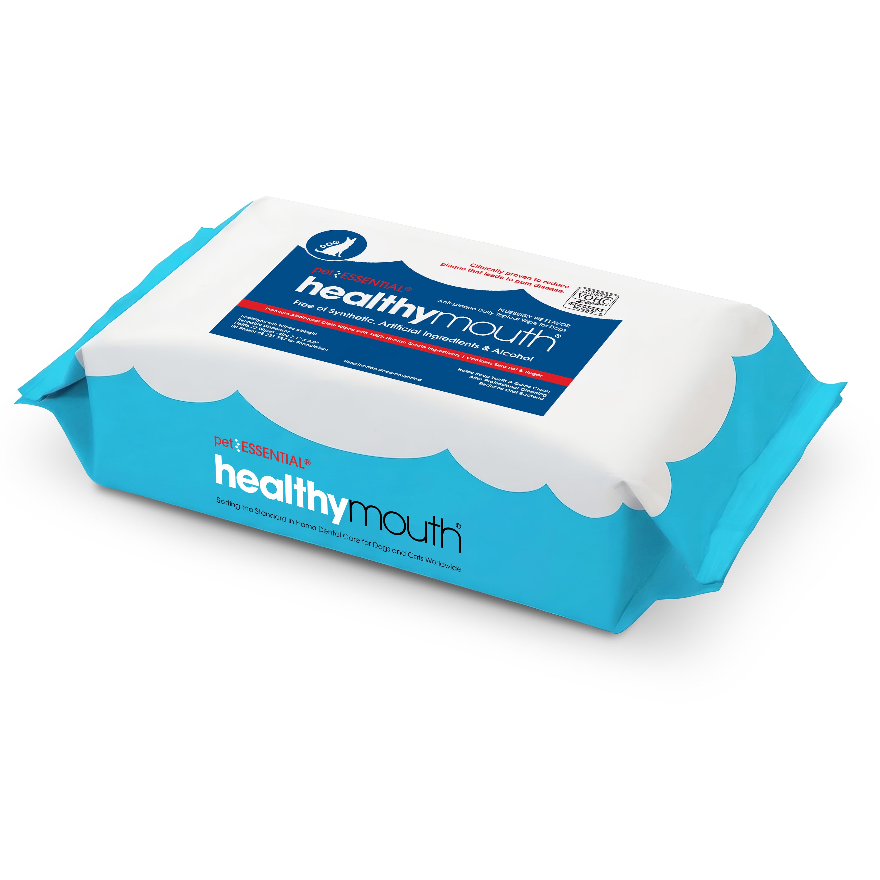 HealthyMouth® Anti-Plaque Wipes for Dogs - Clinically Proven, VOHC® Accepted