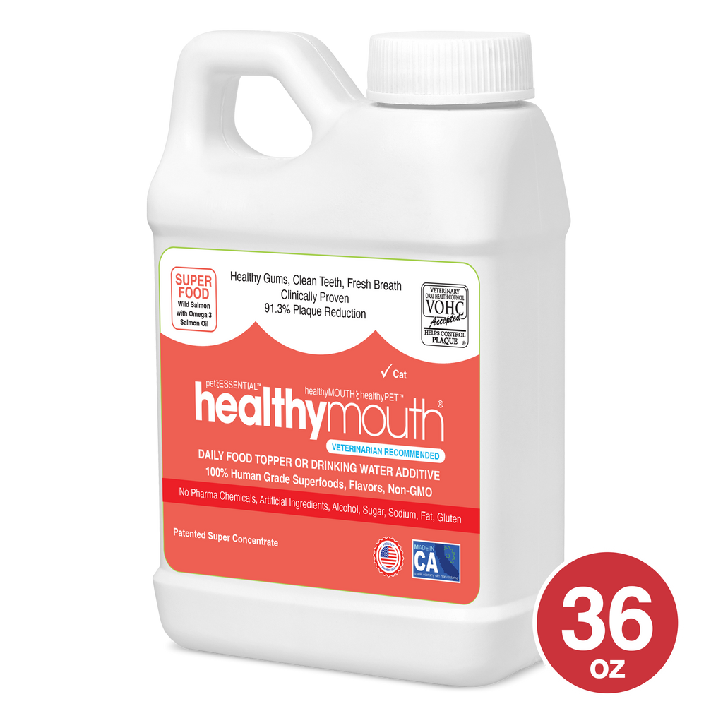 HealthyMouth® Water Additive for Cats (36 oz) Clinically Proven, VOHC® Accepted