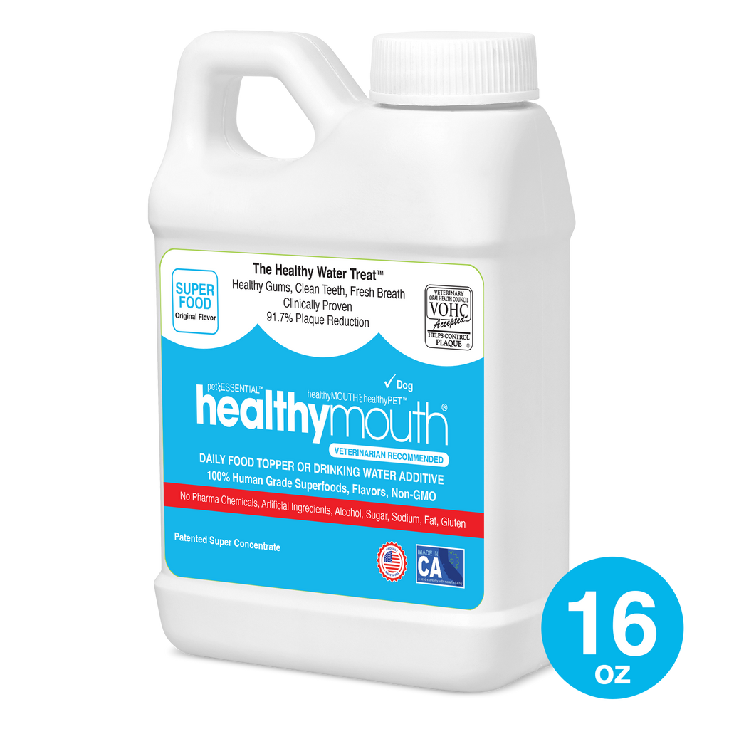 HealthyMouth® Water Additive for Dogs (16 oz) Clinically Proven, VOHC® Accepted