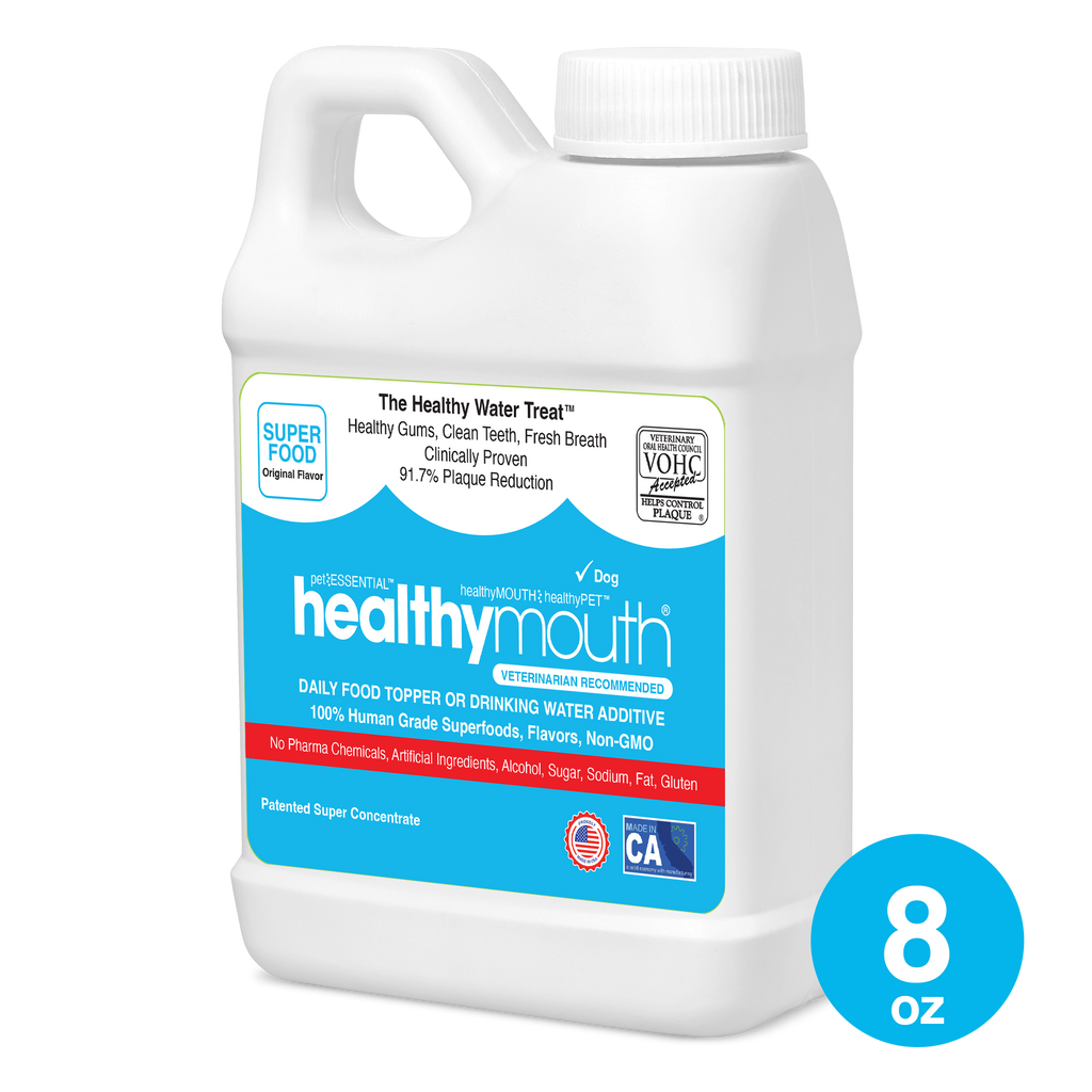 HealthyMouth® Water Additive for Dogs (8 oz) Clinically Proven, VOHC® Accepted
