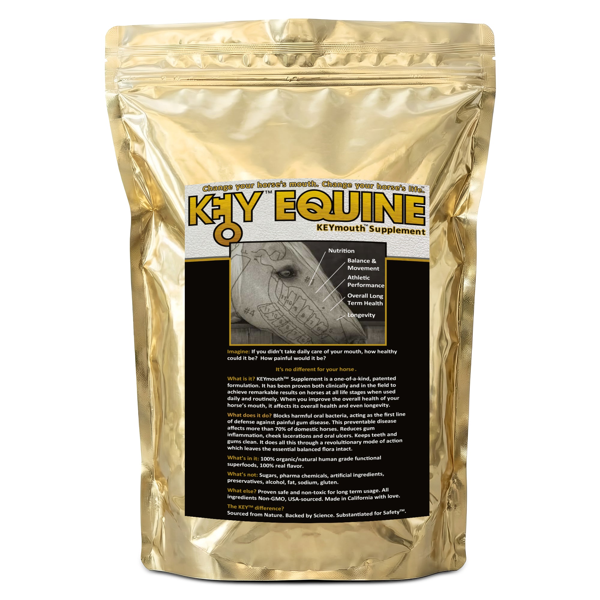 HealthyMouth® Key Equine Dental Supplement For Horses (Clinically Prov