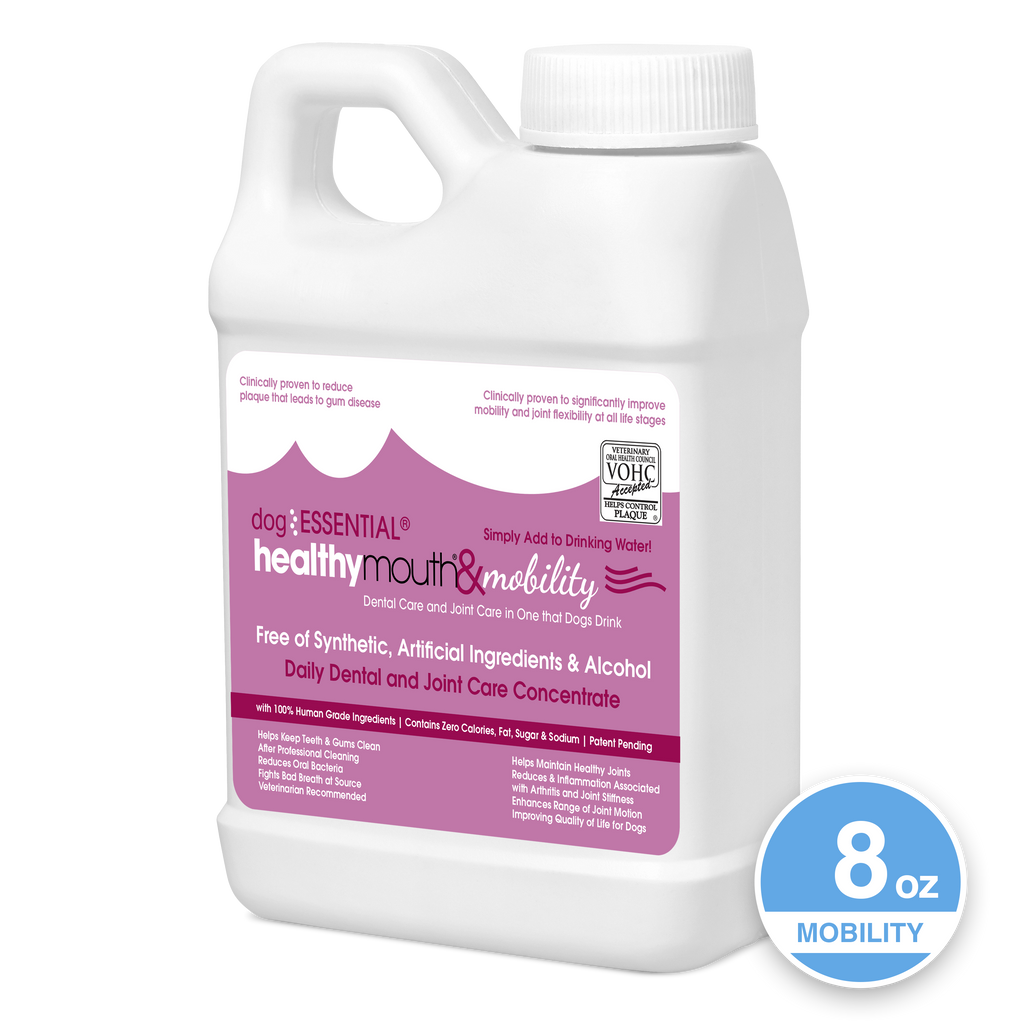 HealthyMouth® Mobility Water Additive for Dogs (8 oz) Clinically Proven, VOHC® Accepted