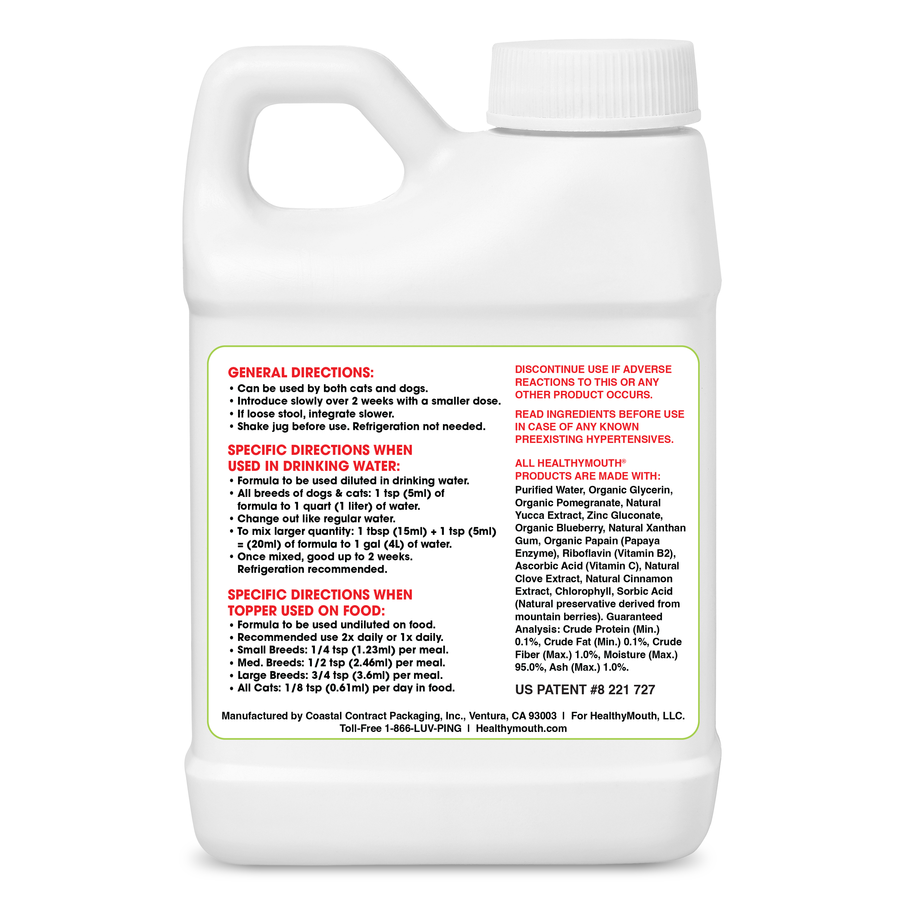 HealthyMouth® Mobility Water Additive for Dogs (16 oz) Clinically Proven, VOHC® Accepted