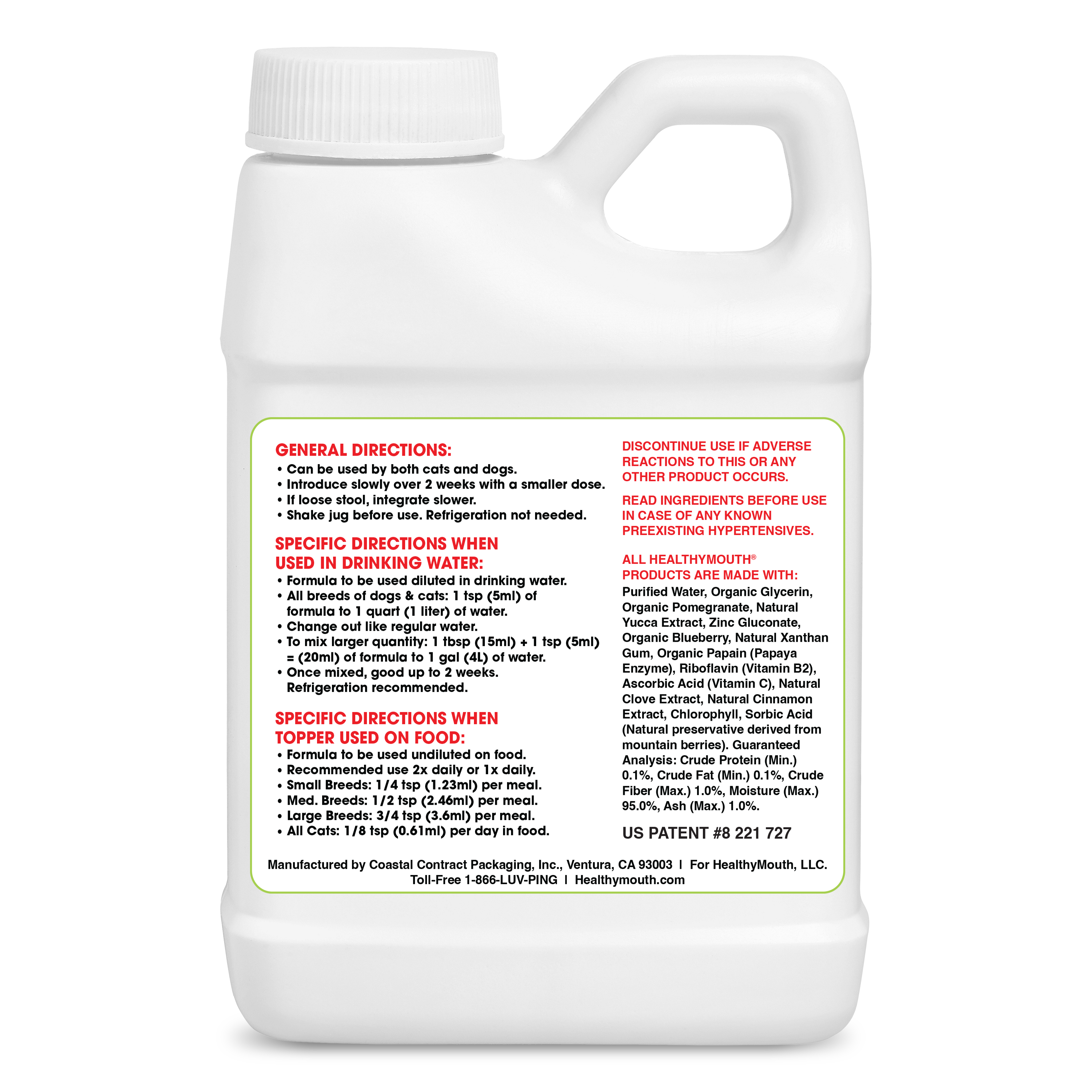 HealthyMouth® Mobility Water Additive for Dogs (36 oz) Clinically Proven, VOHC® Accepted